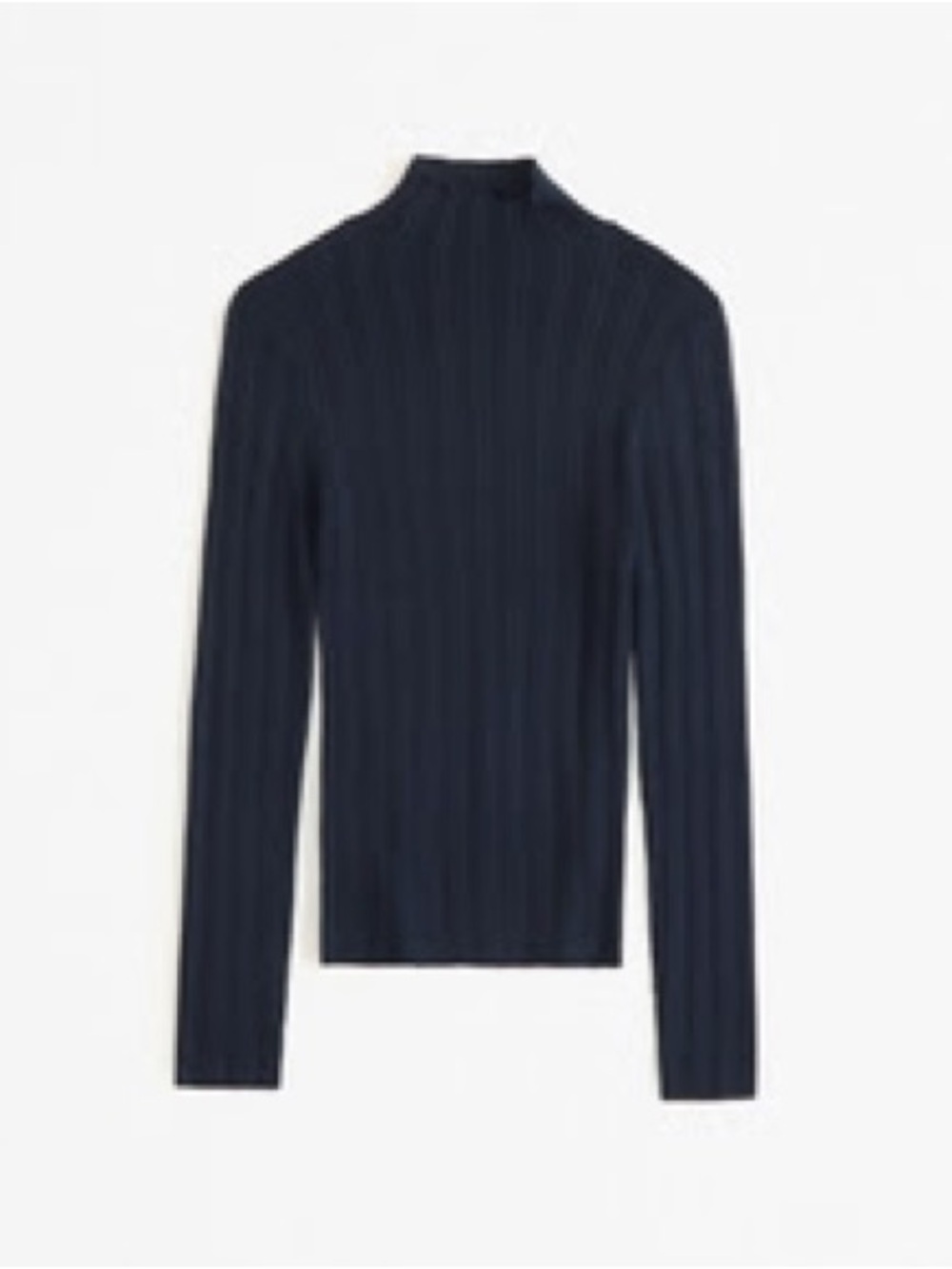 Abercrombie Slim Rib Turtleneck Sweater Navy - Women